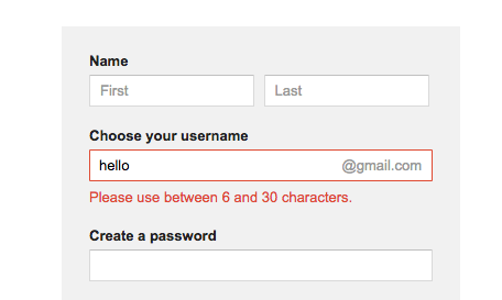 Error messages in plain text when picking a new password