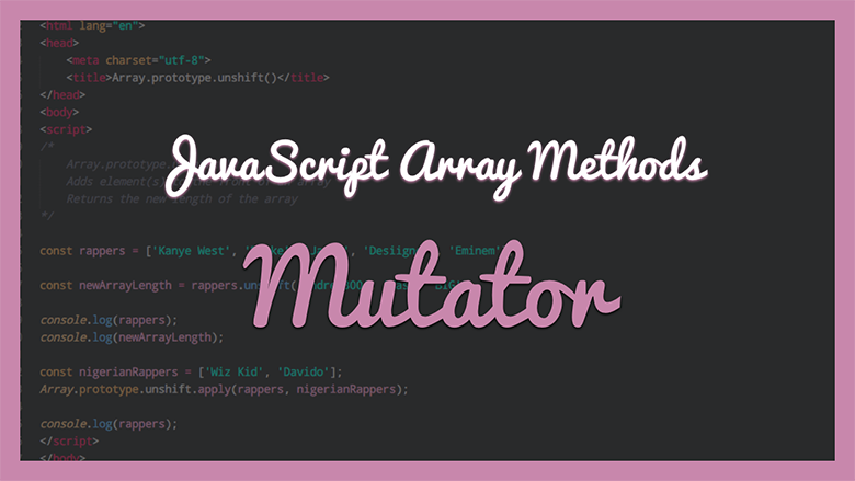 JavaScript Array Methods - Mutator